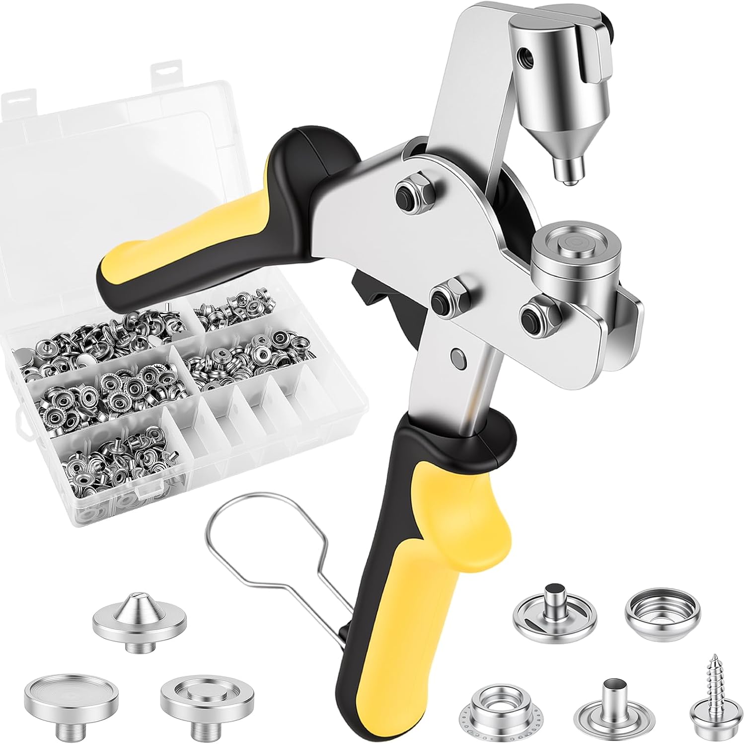 120 Set Snap Fastener Tool with 460pcs 15mm Stainless Steel Snaps