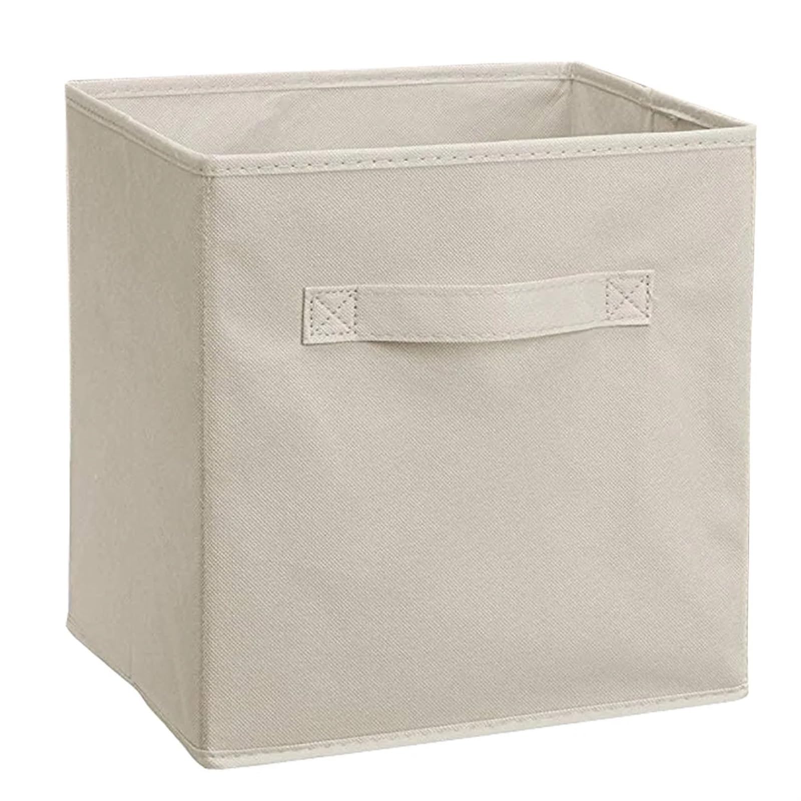 EWUHYFP Collapsible Storage Box Collapsible Storage Cubes Organizer with Handles Office Baskets Bins for Shelves Snacks Sundries(Beige)