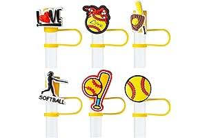Softball Straw Topper for Stanley Cup