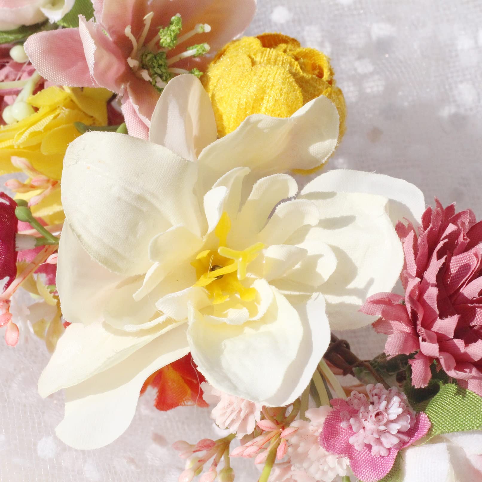 Vividsun Flower Crown Girl Floral Crown Halo for Wedding Party Festival Photo Prop Headpiece