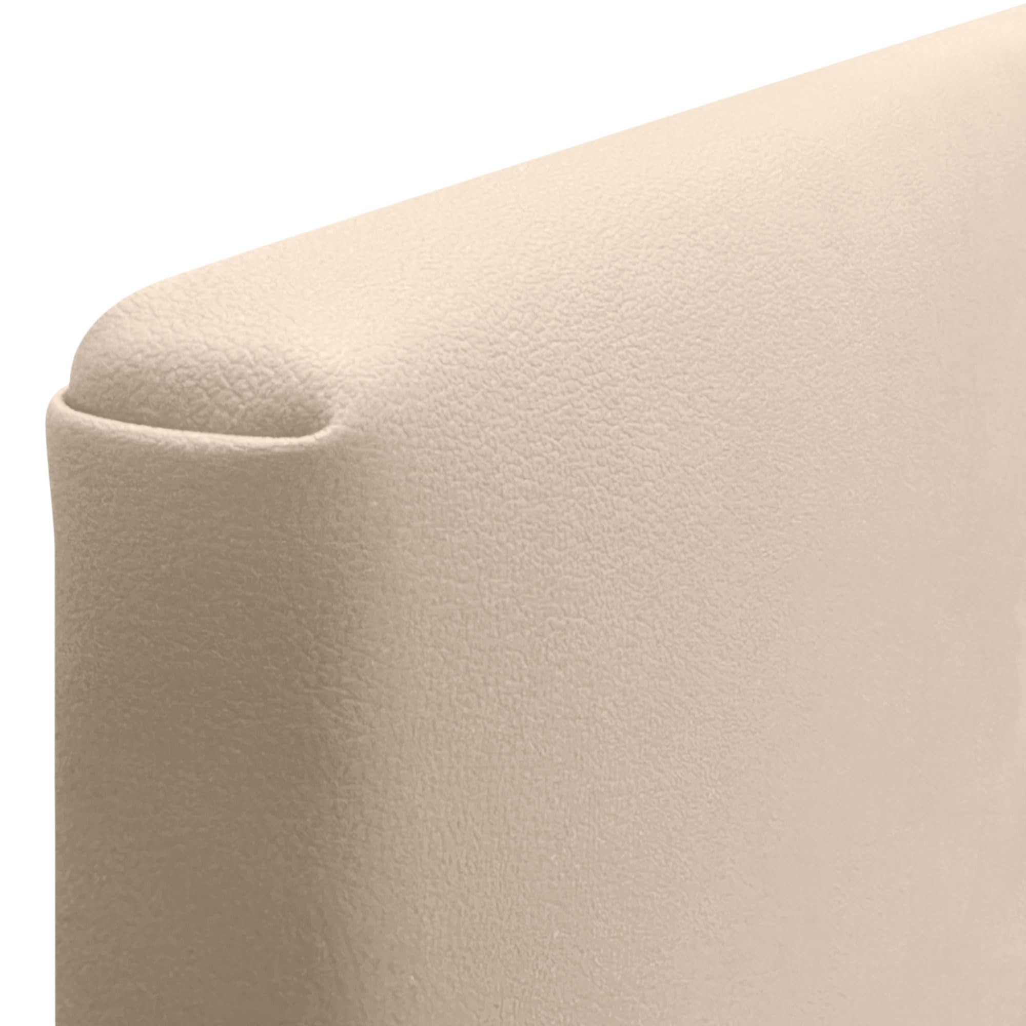 DHOME Cabecero de Polipiel o Tela Aqualine Liso hasta el Suelo cabeceros Cabezal tapizado Cama (160x120cm (150/160), Polipiel Beige)