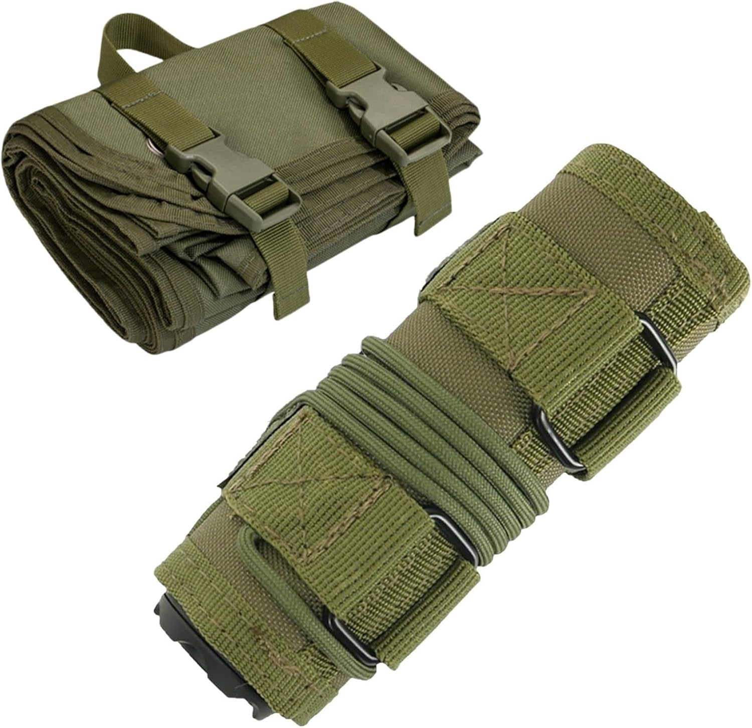 Tactical Heat Shield Cover 4/5/6/7/9 Inch Burnproof Microfiber Silicone Sleeve with Waterproof Non-Slip Shooting Mat 200×75cm for Hunting Shooting Gear