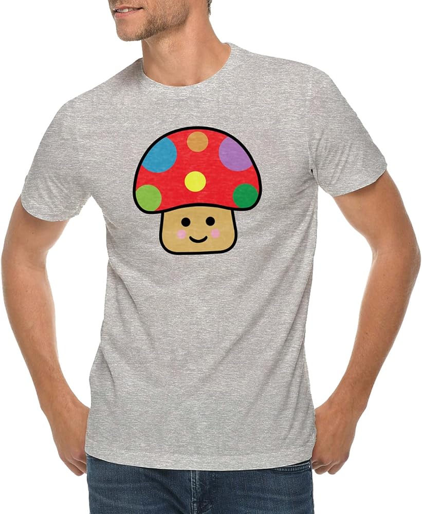 e4Hats.com Happy Toad Mushroom Graphic Design Deluxe Jersey T
