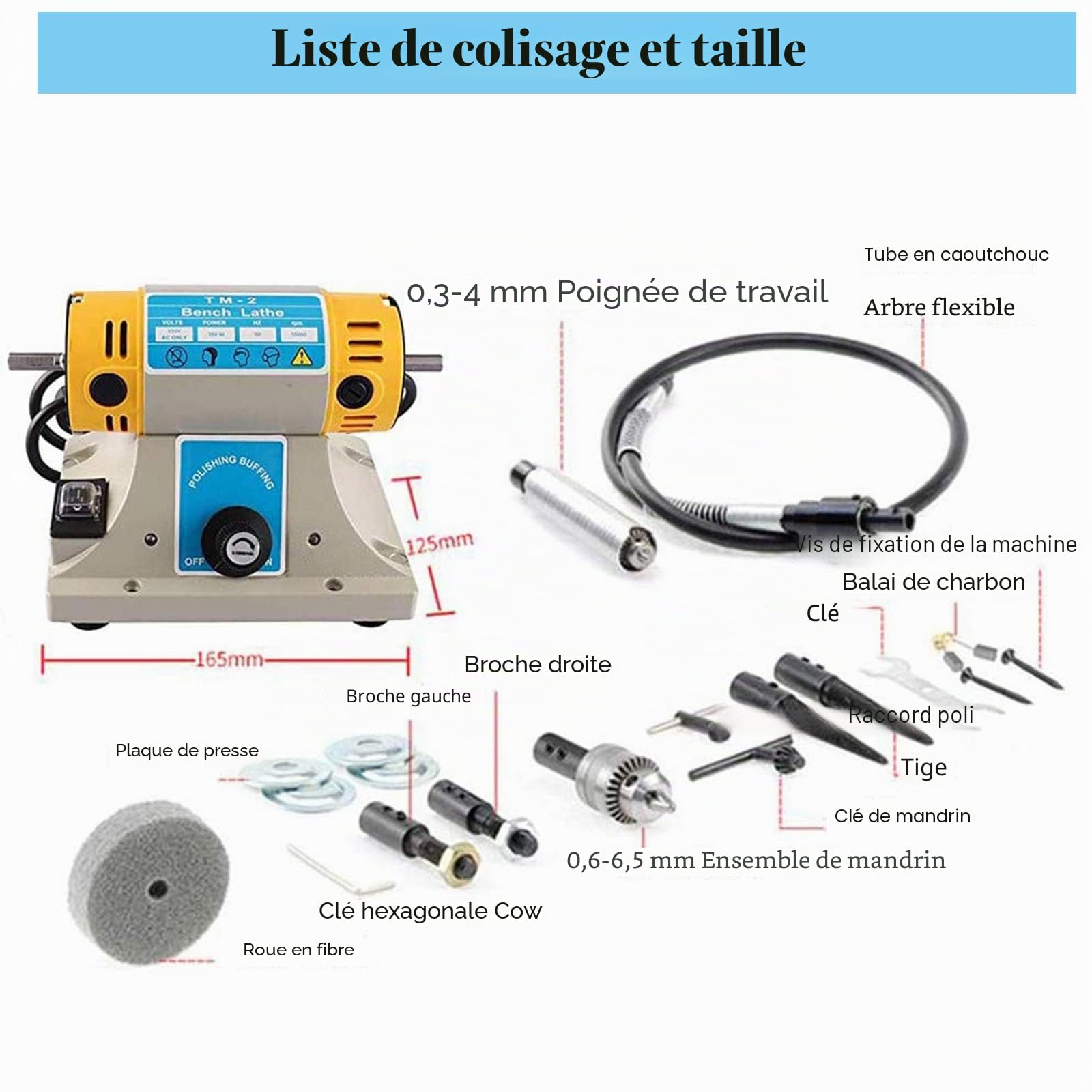 Polisseuses électriques, Machines de polissage, polisseuse de banc 350 W, mini bijoux polissage de roches polissage, kits d'outils de bureau, vitesse variable 0 ~ 10000 tr/min, bricolage Rock Gem Jade