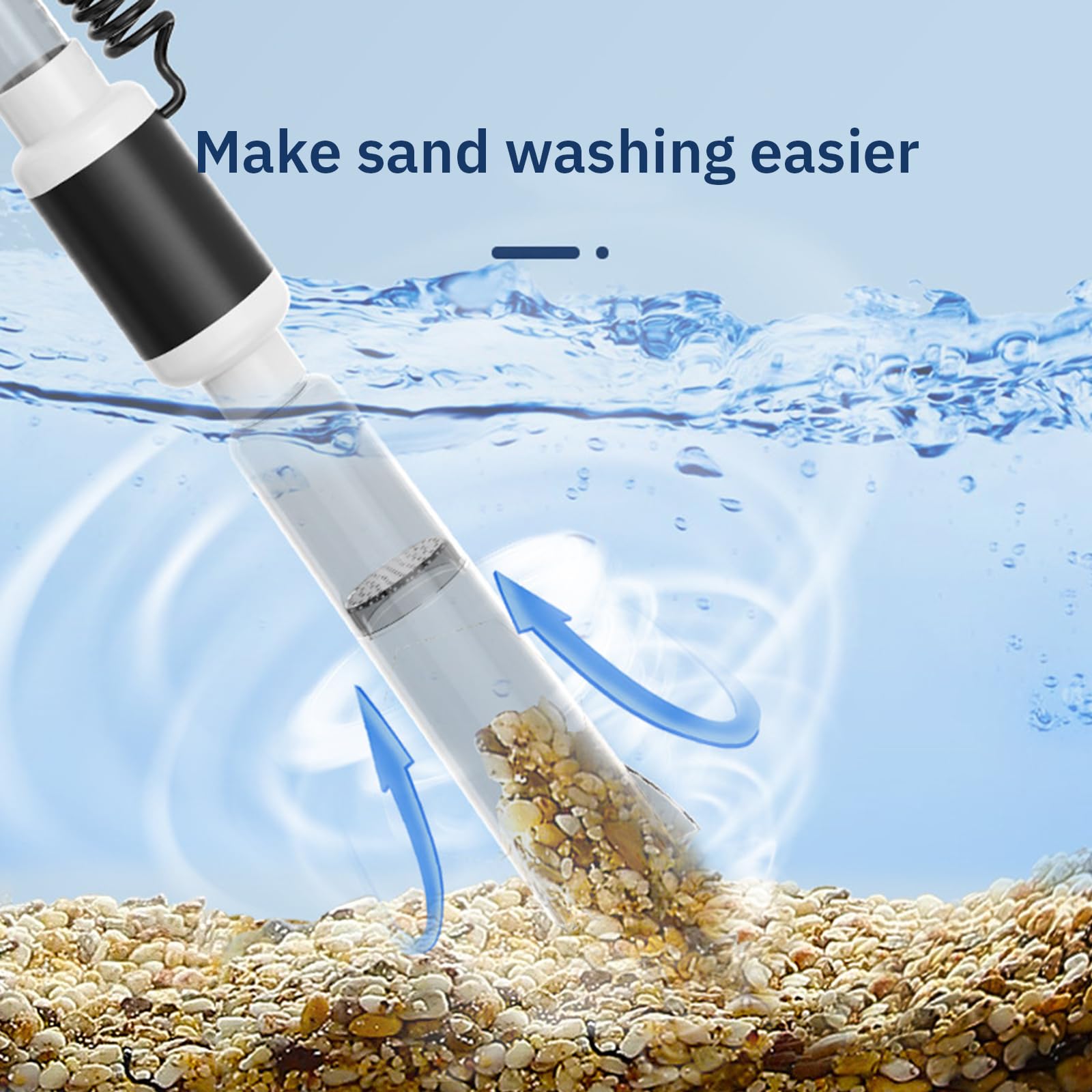 Limpiador De Grava De Acuario Eléctrico, Aspirador De Sifón De Acuario De Cambio De Agua, 2,5 W/8,5 W/15W Ajustable, 4 En 1 Kit De Aspirador Eléctrico para Acuario