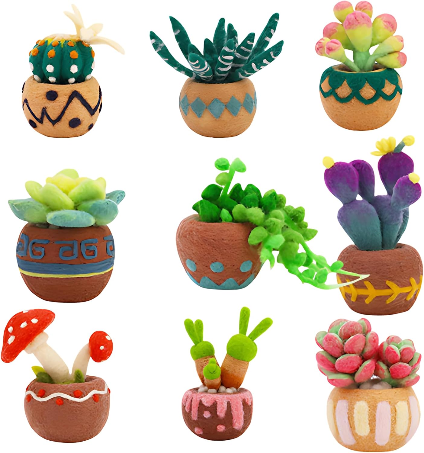 DIY Wool Felt Kit, Succulent Needle Felting Kit, Craft for Beginners, Home Decor, Unique Present, English Instructions and Materials Included