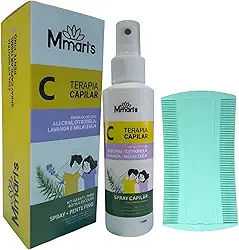 Spray Capilar Combate Piolhos E Lêndeas Creme De Pentear Sem Enxague Condicionador 120ml + Pente Fino