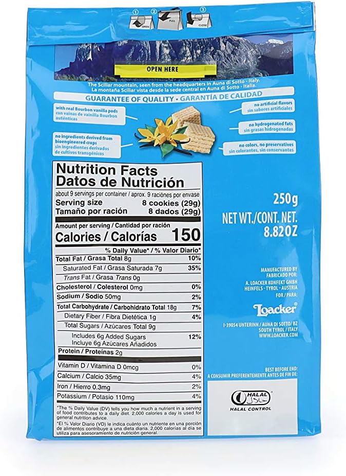 Loaer, Wafer Minis Vanilla, 8.82 Ounce