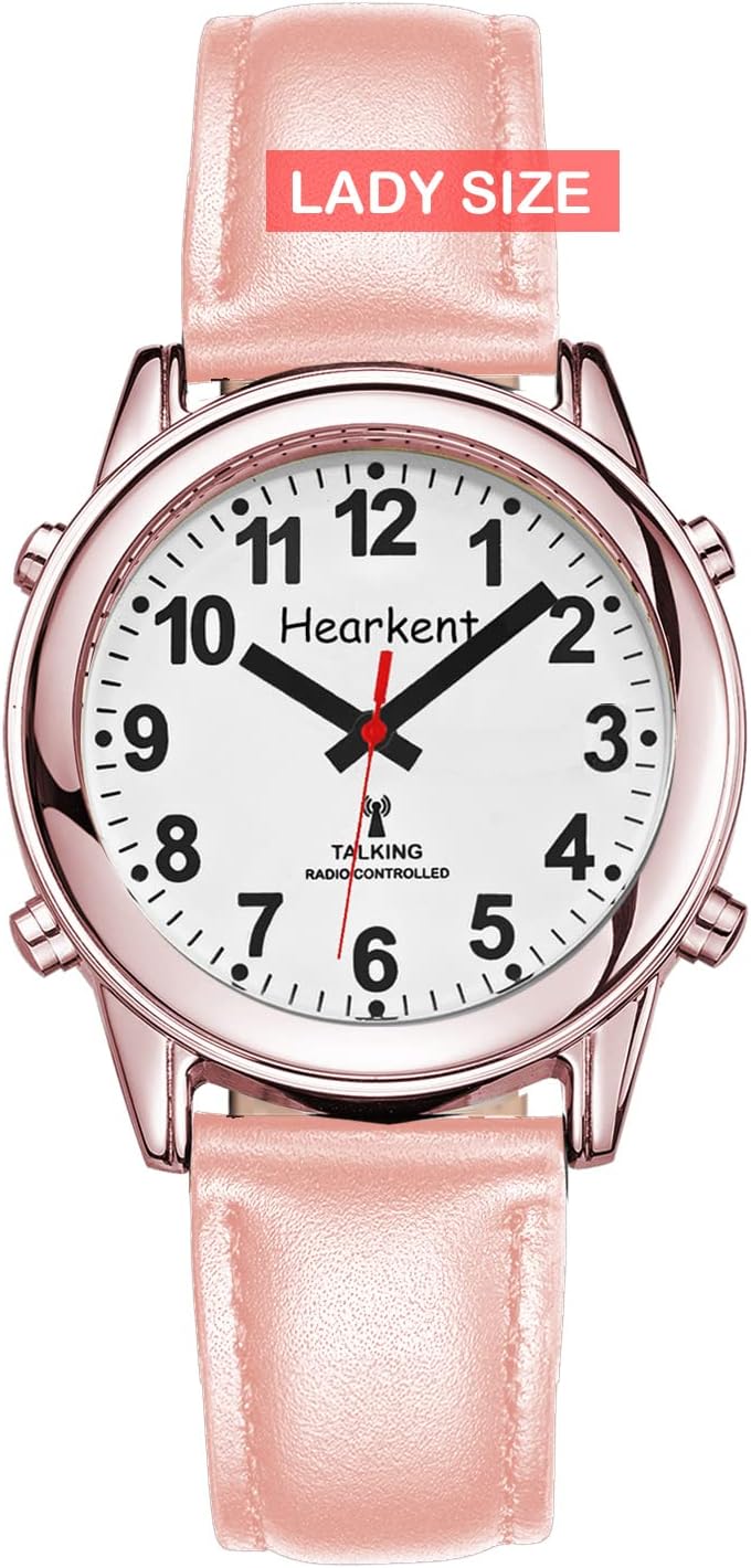 Atomic Talking Watch with Large Numbers and Expandable Strap self-Setting for Visually impaired Blind or Elder People