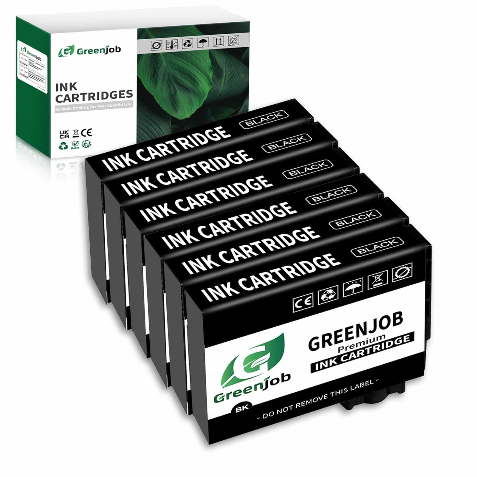 Compatible 604XL Cartucho de Tinta Compatible con Epson 604XL 604 XL Negro para Expression Home XP-2200 XP-2205 XP-3200 XP-3205 XP-4200 XP-4205, Workforce WF-2910 WF-2930 WF-2935 (6 Negro)