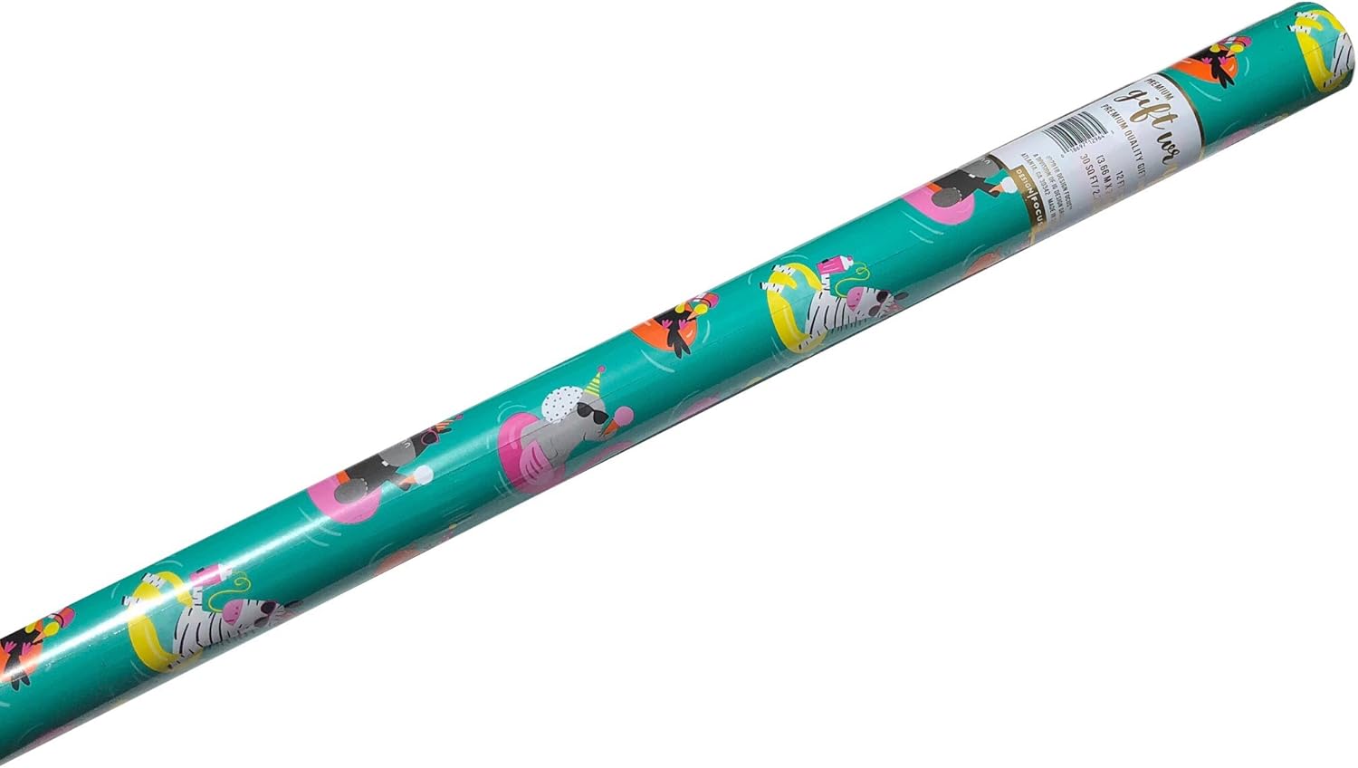 Design Focus Premium Gift Wrap Roll Wrapping Paper 12 Ft x 30 in, Jungle Animal
