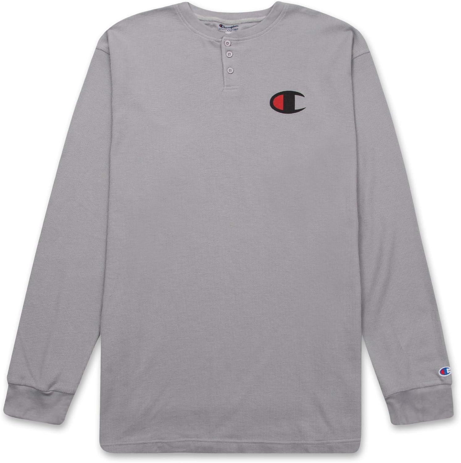 Champion Long Sleeve Big and Tall Waffle Knit Thermal Henley Shirts for Men
