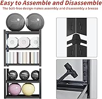 Vista 7 de Estantería de garaje de 59 pulgadas de ancho, estantería resistente de 5 niveles, estantes de almacenamiento de metal ajustables de 3000 libras