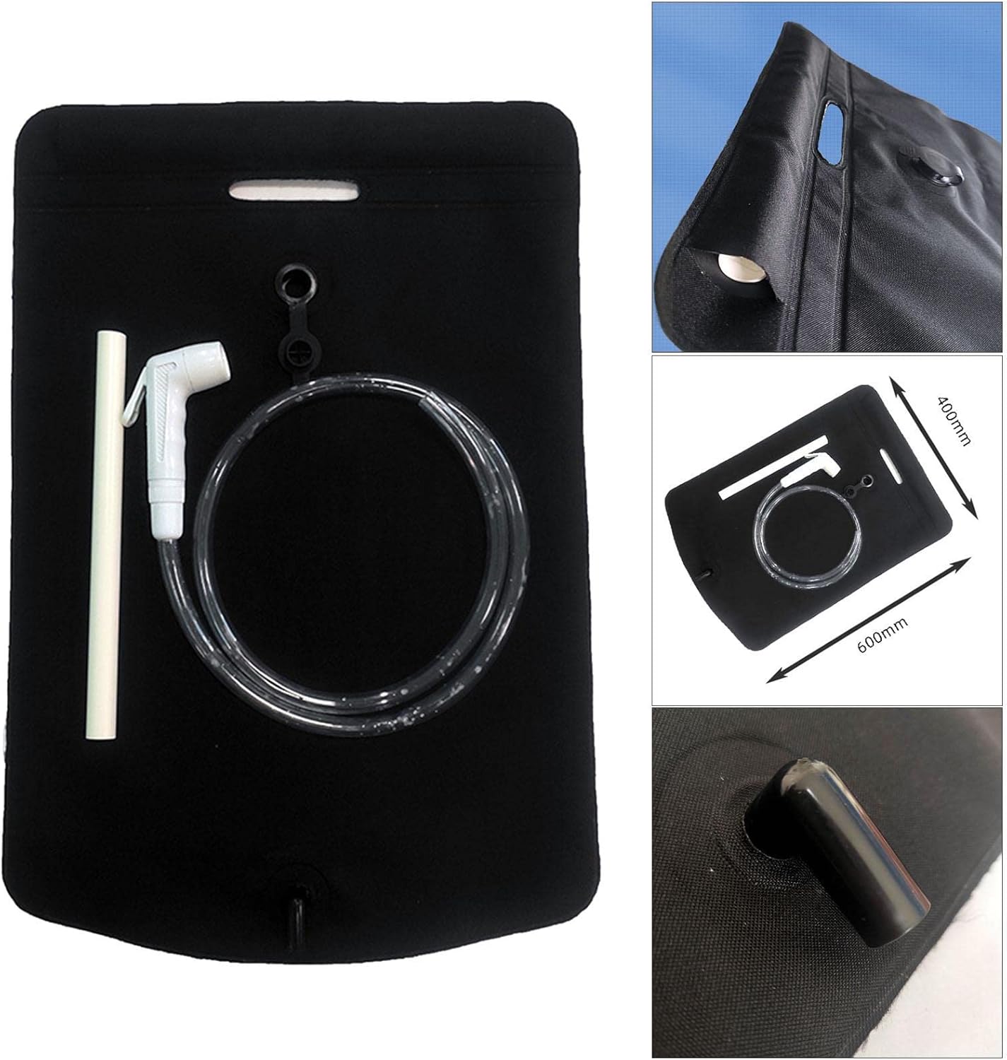 Portable Camping Shower Bag 5 Gallon 20L Solar Sun Heated Water Bag for Outdoor Traveling Hiking Swimming - Materials Removable Shower Head On-Off Switchable Hose