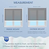 Vista 3 de Grandekor Persianas motorizadas con control remoto, persiana enrollable motorizada inteligente, persianas eléctricas inalámbricas 100% opacas