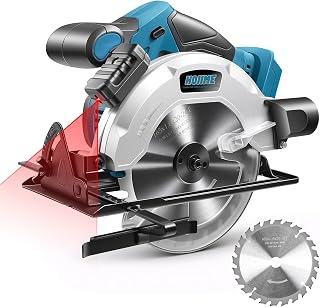 Cordless Circular Saw 6-1/2-Inch for Maki-TA 18V, 4500 RPM, Saw Blade Diameter 165 mm, Cutting Depth 55 mm (90º), 33 mm (45º), for Soft and Hard Woods