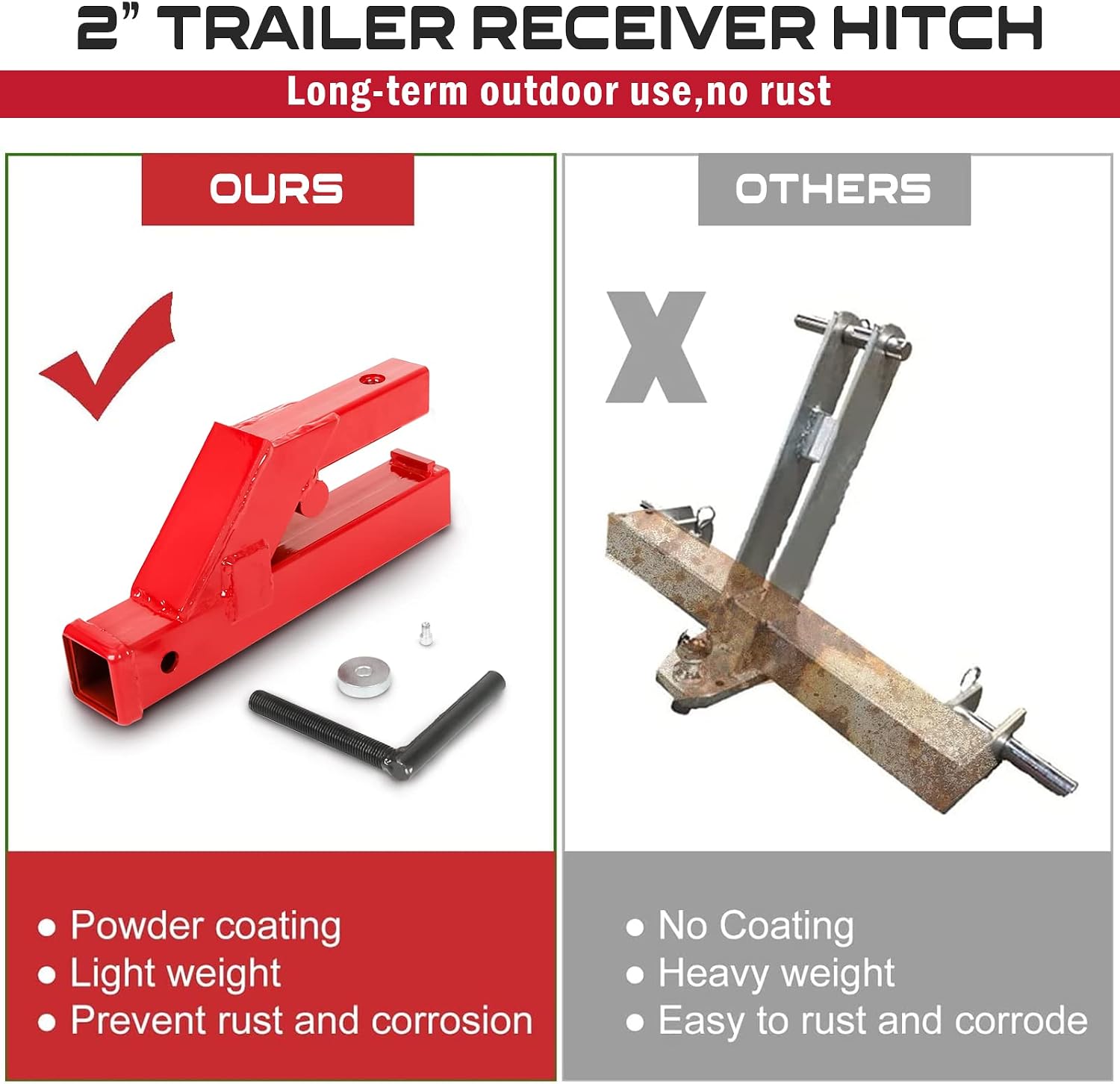Clamp on Trailer Hitch Receiver 2" Deere Bobcat Tractor Bucket Trailer Hitch Receiver Deere Bobcat Tractor Ball Mount Haul