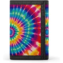 Dove Sun Art Trifold Wallet Coin Purse With 8 Card Slots Credit Card Holder Divided Billfold Wallet, Tie Dye Pattern, One Size, Modern
