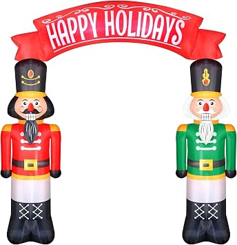 Occasions AIRFLOWZ Inflatable NUTCRACKERS Archway 8FT, 8 ft Tall, Red