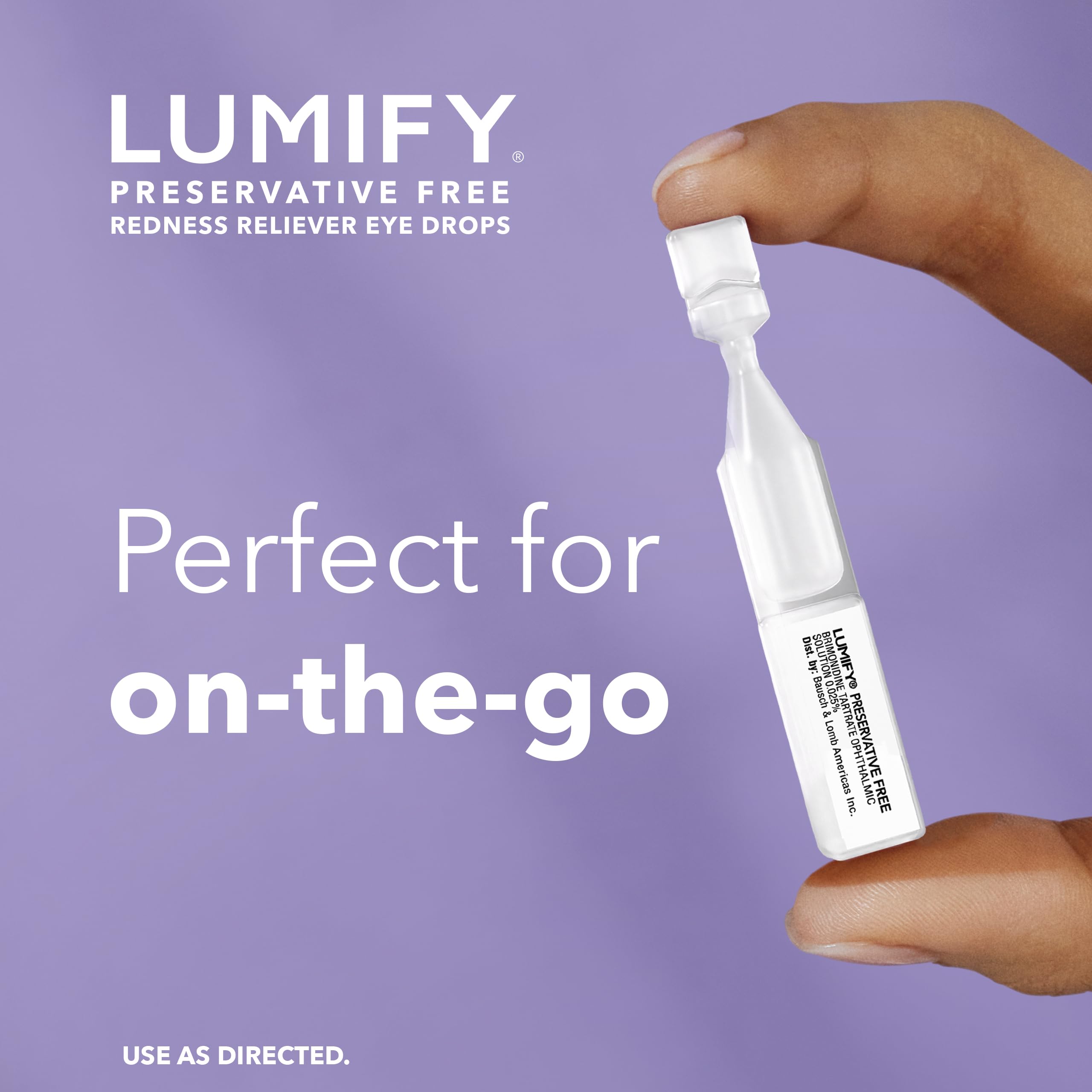 Lumify Preservative Free Eye Drops Redness Relief, Sensitive Eyes, 20 Vials — Amazon image 9