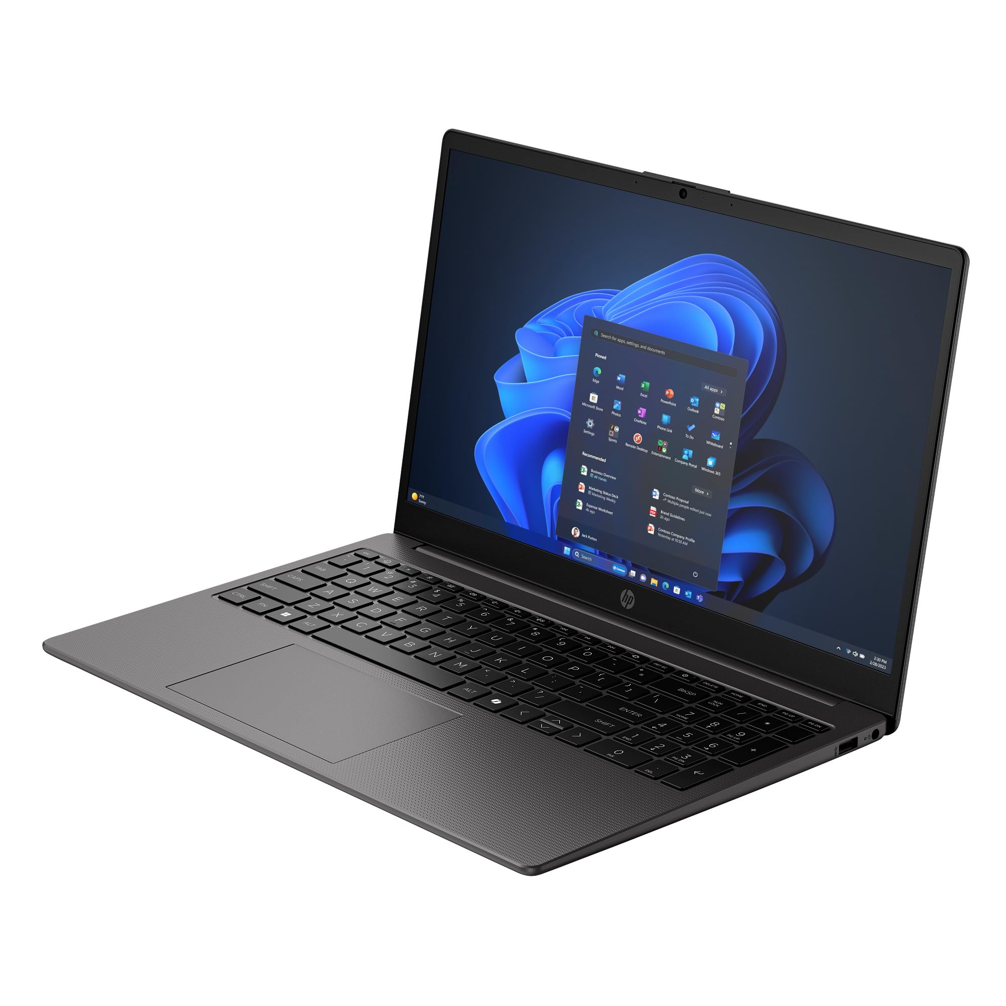 HP 250R G10 Notebook 15,6 Zoll FHD Laptop Intel Core 5 120U 8GB RAM 512GB SSD Windows 11 Pro WLAN Business Notebook