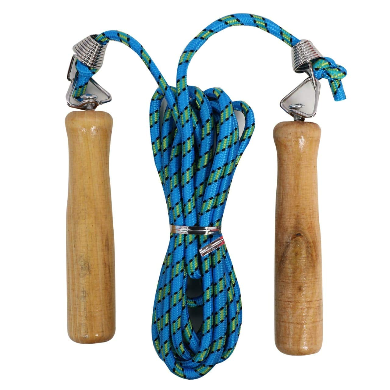 Airavat Skipping-Rope Jump Skipping Rope with Wooden Handles for Men, Women, Weight Loss, Kids, Girls, Children, Adult - Best in Fitness, Sports, Exercise, Workout (3 Meter) (Striped Blue) (B08J8L4YK6) Amazon Price History, Amazon Price Tracker
