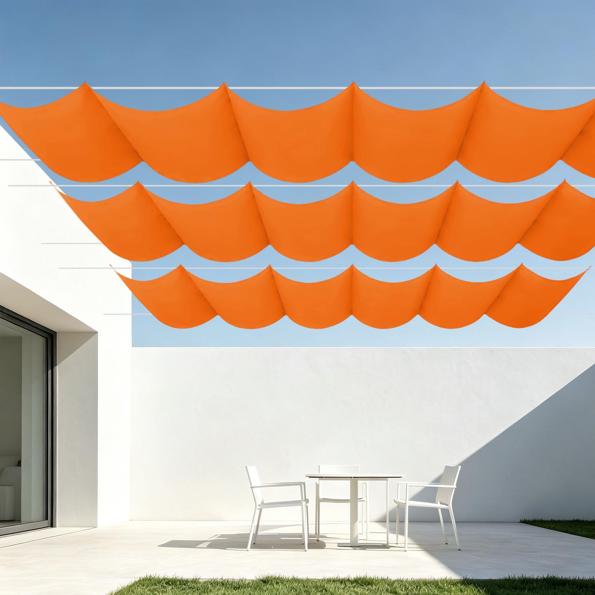 Voiles d'ombrage avec oeillets 350 x 320 protection uv soleil jardin