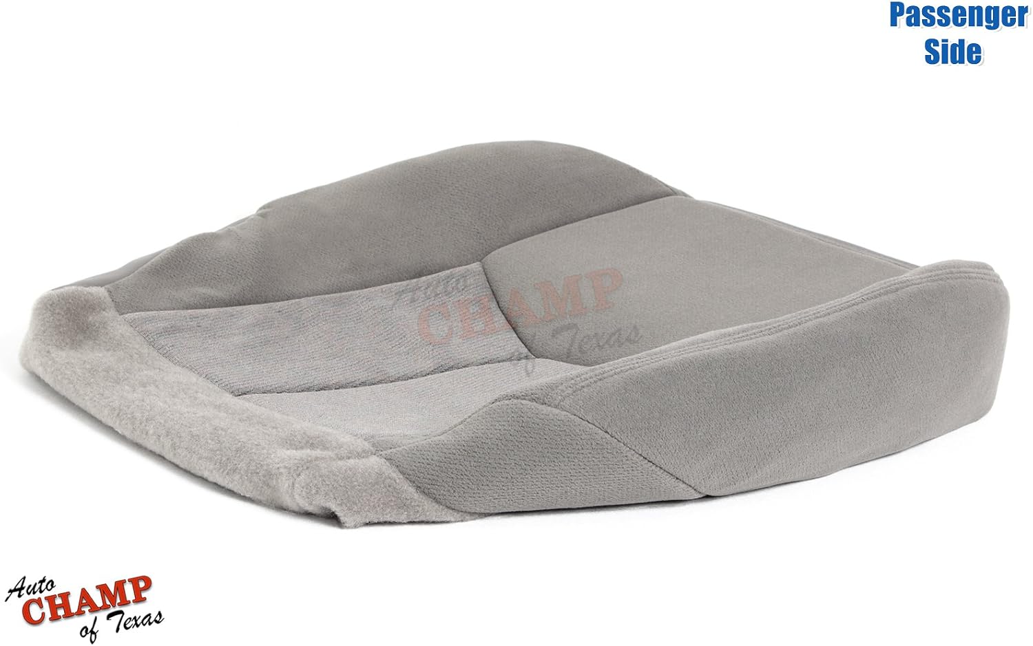 Compatible with Passenger Side Bottom Replacement Cloth Seat Cover, Gray (Compatible with 2005 GMC Sierra 3500 SLE)