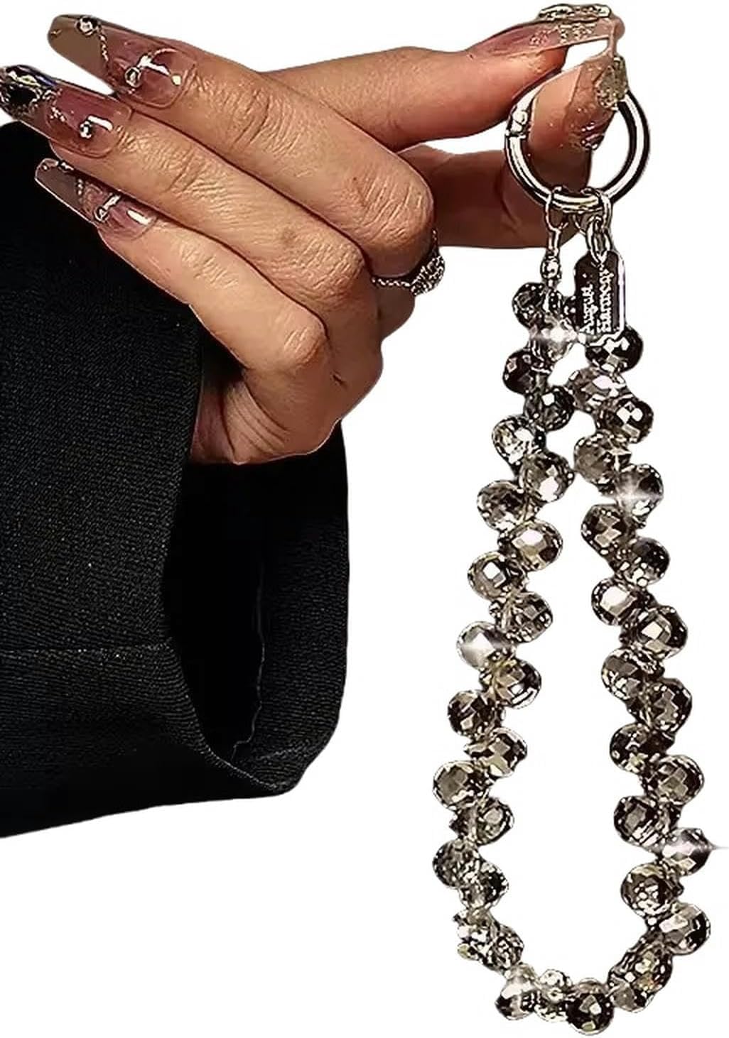 Trek Toys World Beaded Mobile Phone Lanyard Short Hand Wrist Chain | Hand-Held Pendant | Lanyard Strap Beaded Phone Chain for Girl-image-43