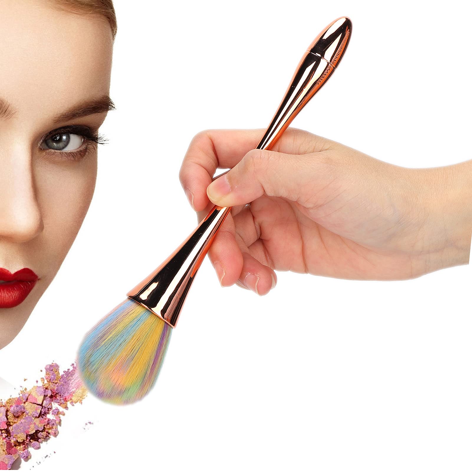 Flauschiger Puderpinsel – Weich, Ergonomisch, Ideal Für Lose Puder & Rouge (Reisetauglich)