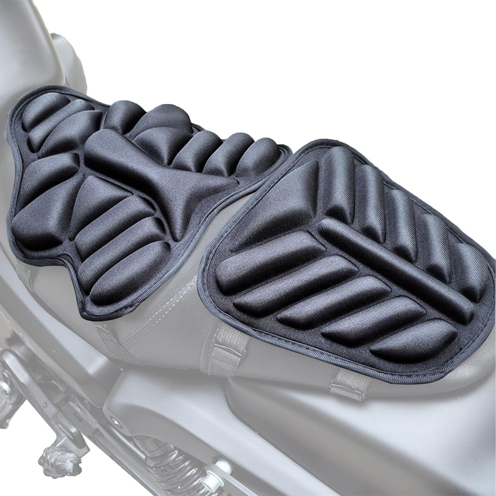 Motorrad Sitzkissen für Yamaha TW 200 1992-2024, Motorrad Sitzauflage Atmungsaktive 3D Gel Sitzauflage rutschfest & StoßDämpfend Druckentlastend Kühlend,B/Double seat