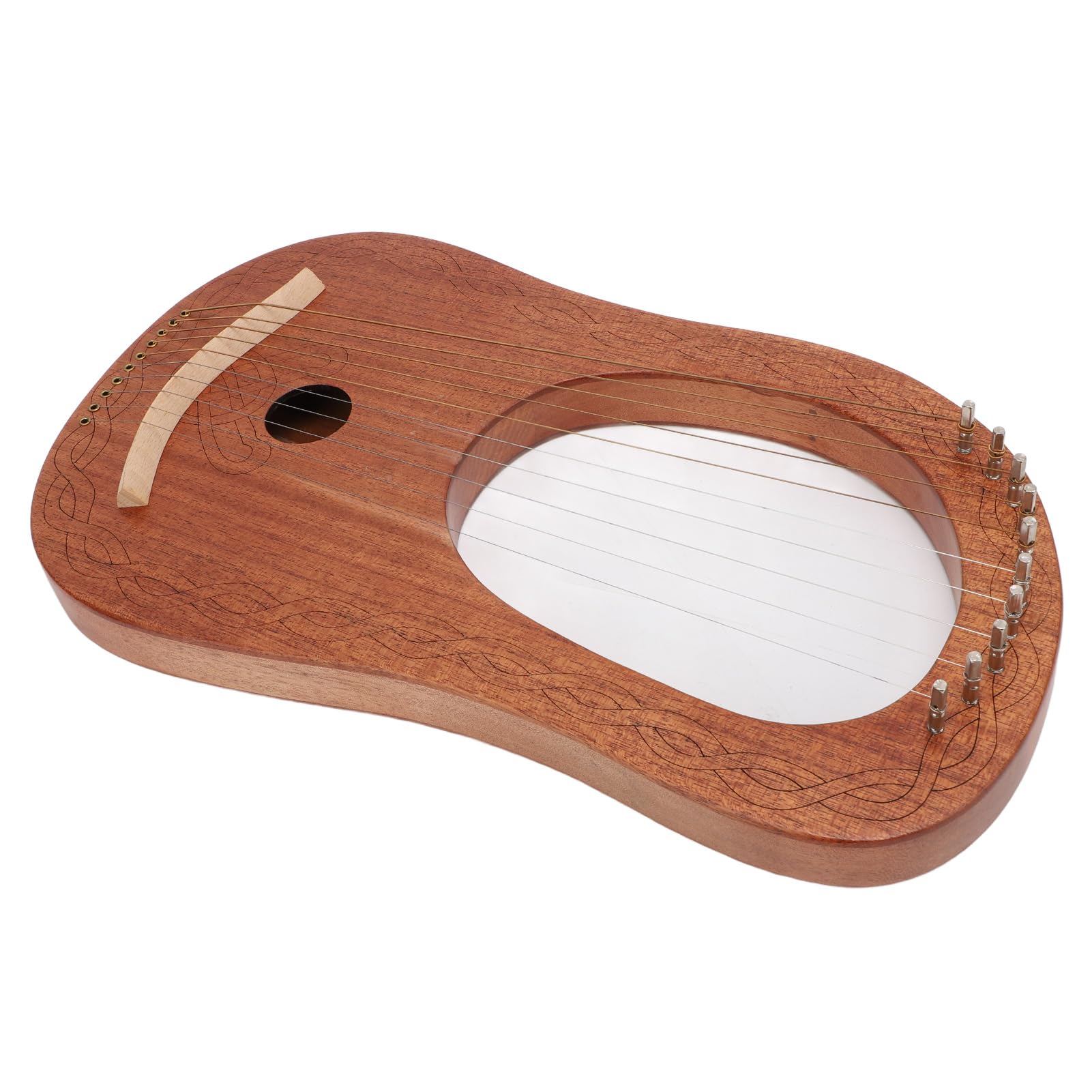 Generic Mini Arpa a Lira Portatile a 10 Corde, Suono Chiaro per Spettacoli e Lezioni di Musica per Principianti