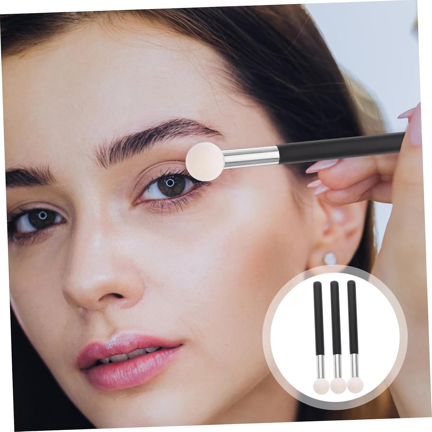 Vaguelly 6pcs Mushroom Concealer Brush Portable Round Head Makeup Brushes for Blending Foundation and Application for Professionals and Beginners Cosmetics