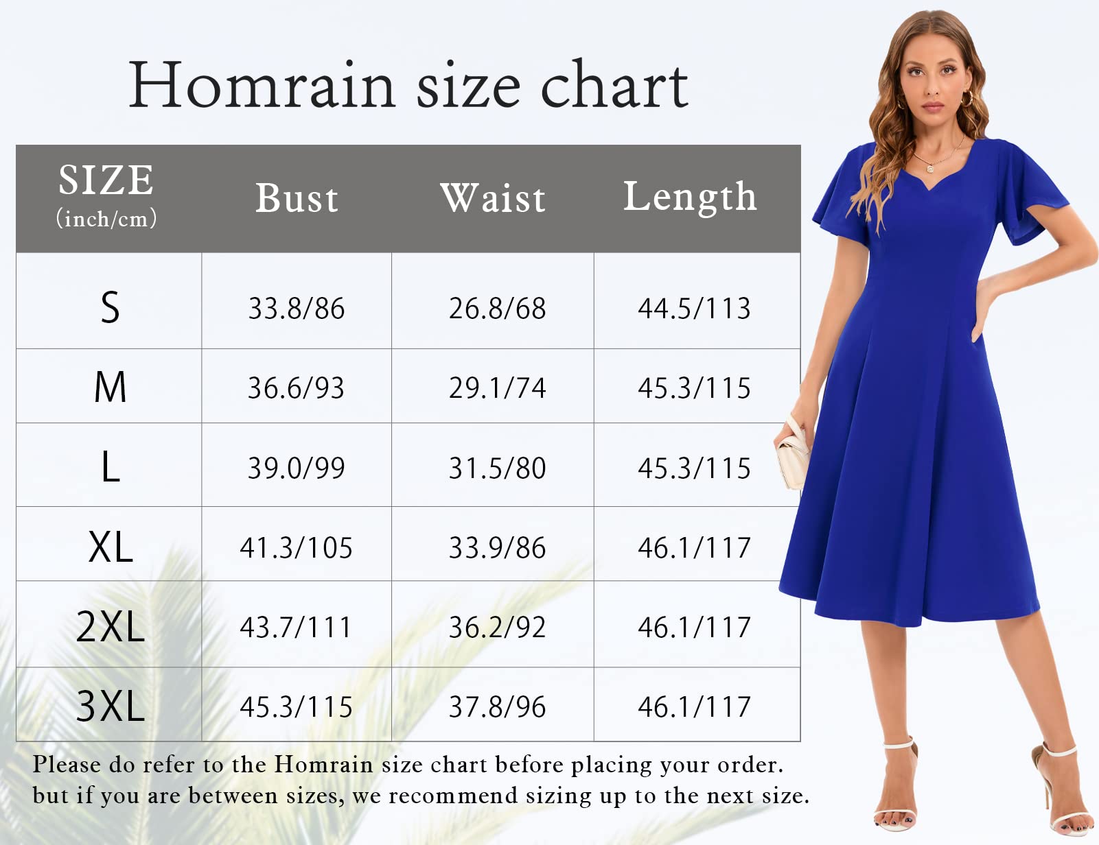 Homrain Damen Elegant Cocktailkleid 50er Jahre Rockabilly Knielang Vintage Kleid Faltenrock Retro Kleider V-Ausschnitt A-Line Abendkleid
