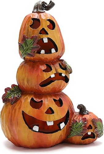 Hodao Decoraciones de calabaza de Halloween, adornos de calabaza hechos a mano para decoración de Halloween, decoración de otoño, Acción de Gracias,