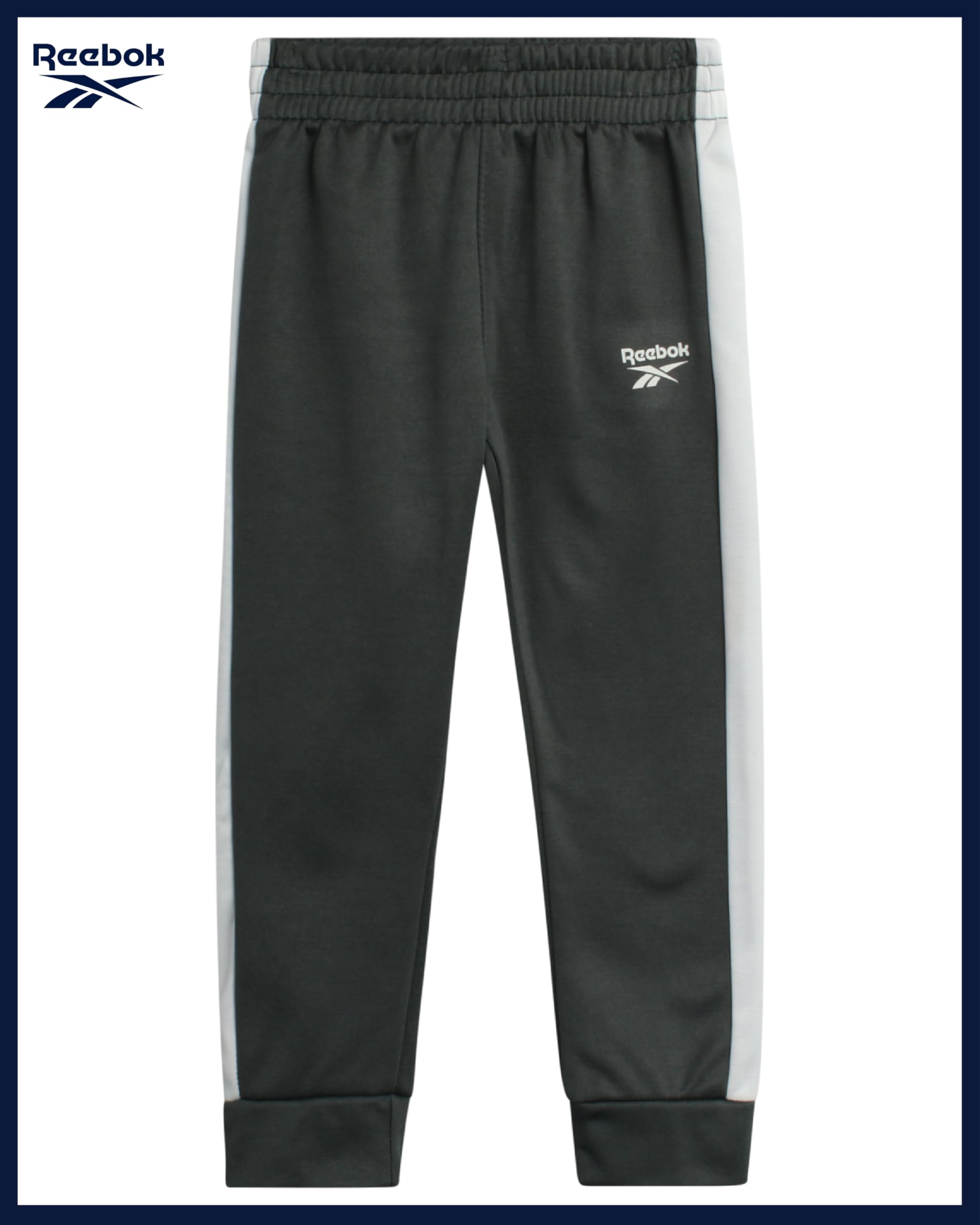 Reebok 3-teiliger Trainingsanzug für Kleinkinder, Jungen, Trikot-Trainingsjacke, T-Shirt und Jogginghose | Weiche Wärme ohne aufzutragen für ganztägigen Komfort, flexible Bewegung für Spielen, Schule oder Reisen zu jeder Jahreszeit