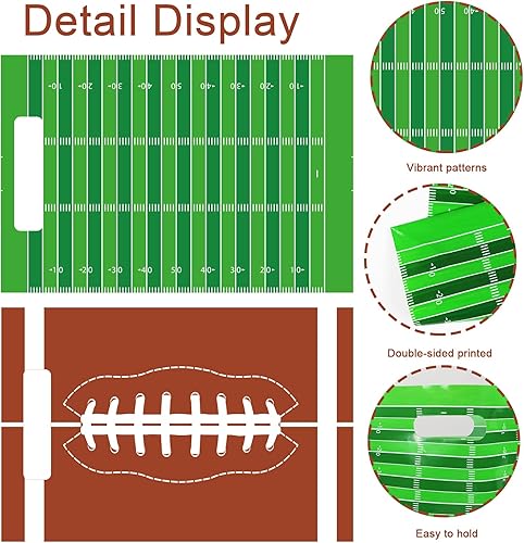 Miniatura 3 de chiazllta 50 bolsas de plástico para fiestas de fútbol, bolsas de regalo para deportes de rugby, bolsas de regalo, decoraciones para el día del