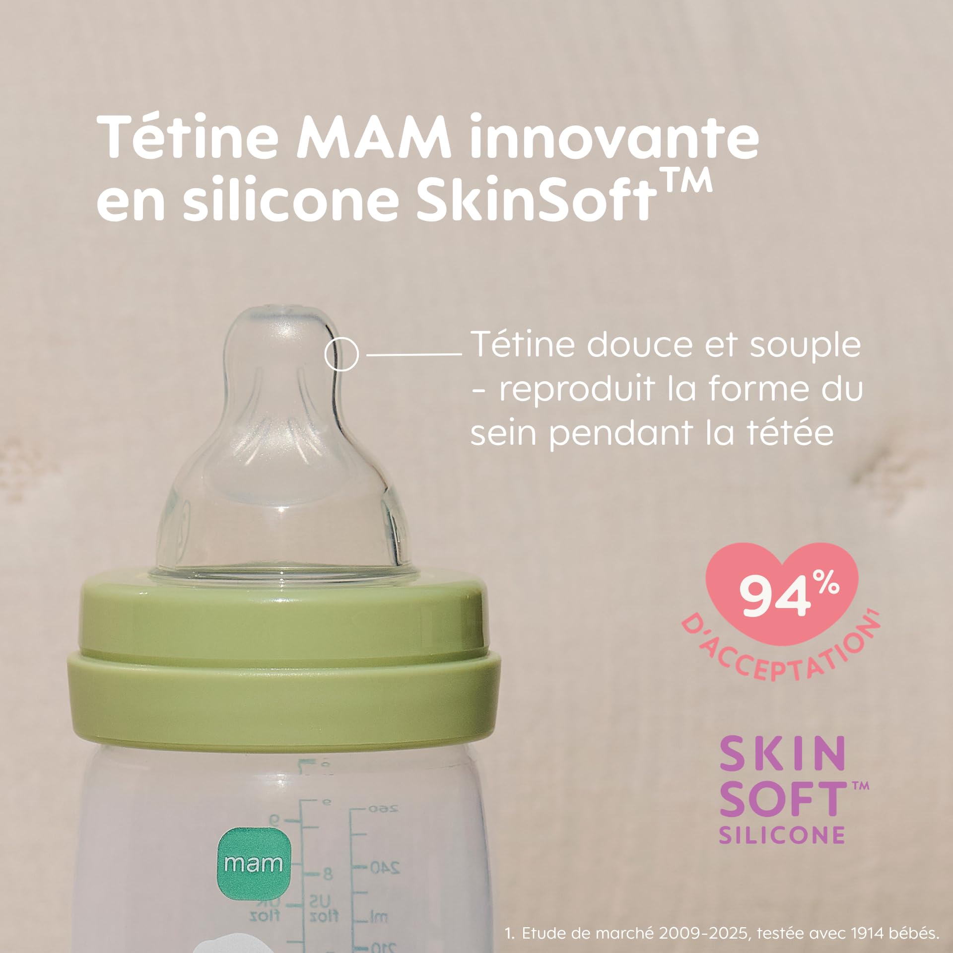MAM Flesspenen voor 0 maanden (2 stuks) - 2 stuks siliconen fopspeen 0 snelheid langzame snelheid - platte en ultrazachte fopspeen voor pasgeborenen