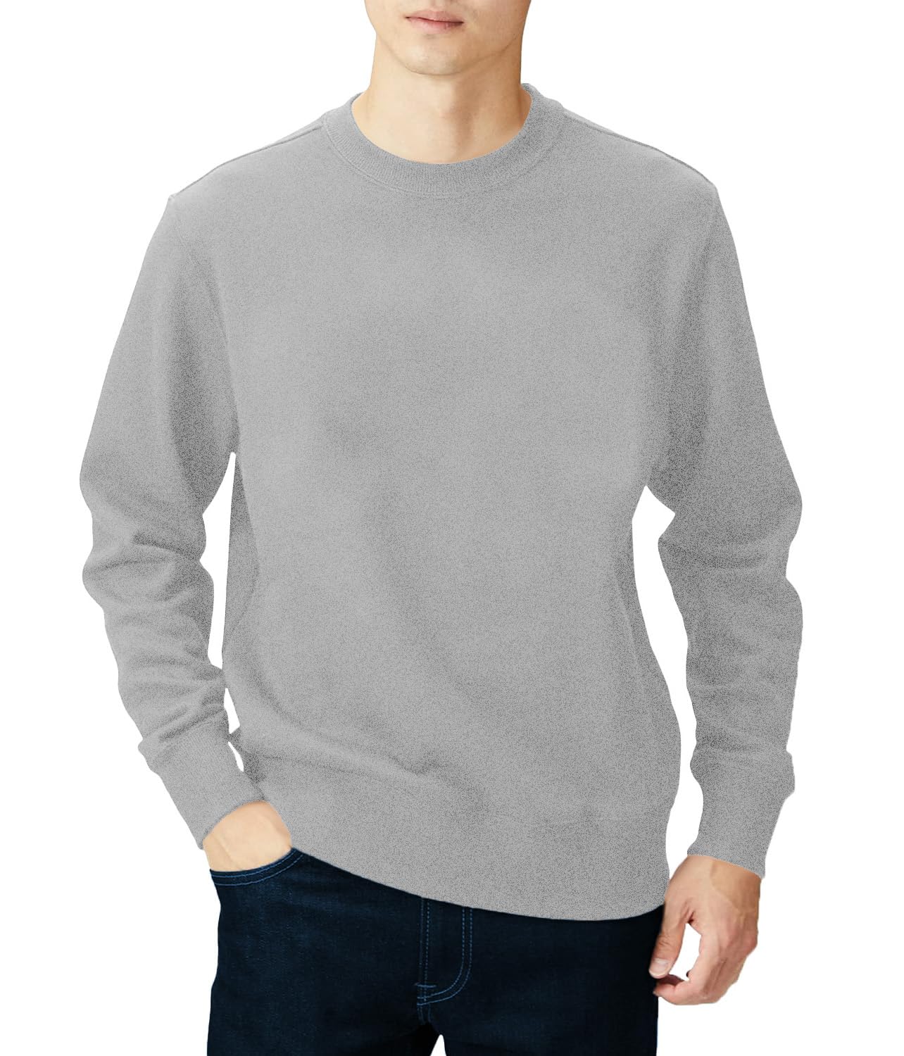 Men's Cotton Stretchable Round Neck Full Sleeve Regular Fit Sweatshirt Comfy Winter Wear Pullover Tshirt Men| Women| Girls and Boys L332 7800 (36_Grey)-picture-32