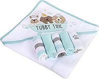 Vista 51 de Juego de toallas y paños con capucha para bebés, niños y niñas de 6 a 12 meses (sirena de mamá)