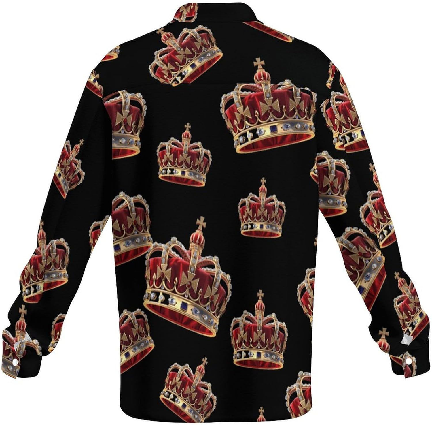 England Crowned Men's Shirts Casual Jacket Long Sleeve Coat Novelty Outwear Tops