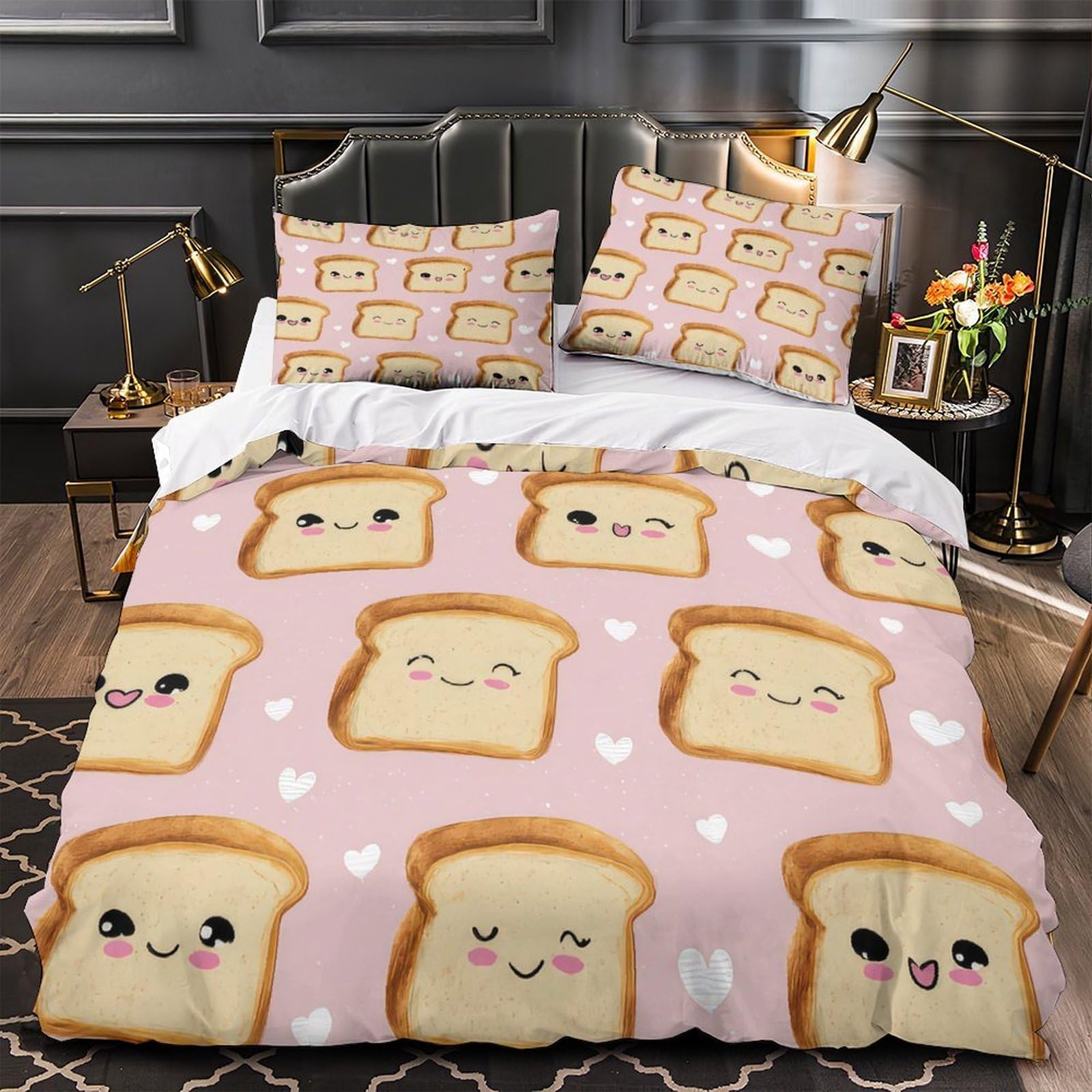 Terriers Noirs Housse de Couette Microfibre Parure de Lit 200x200