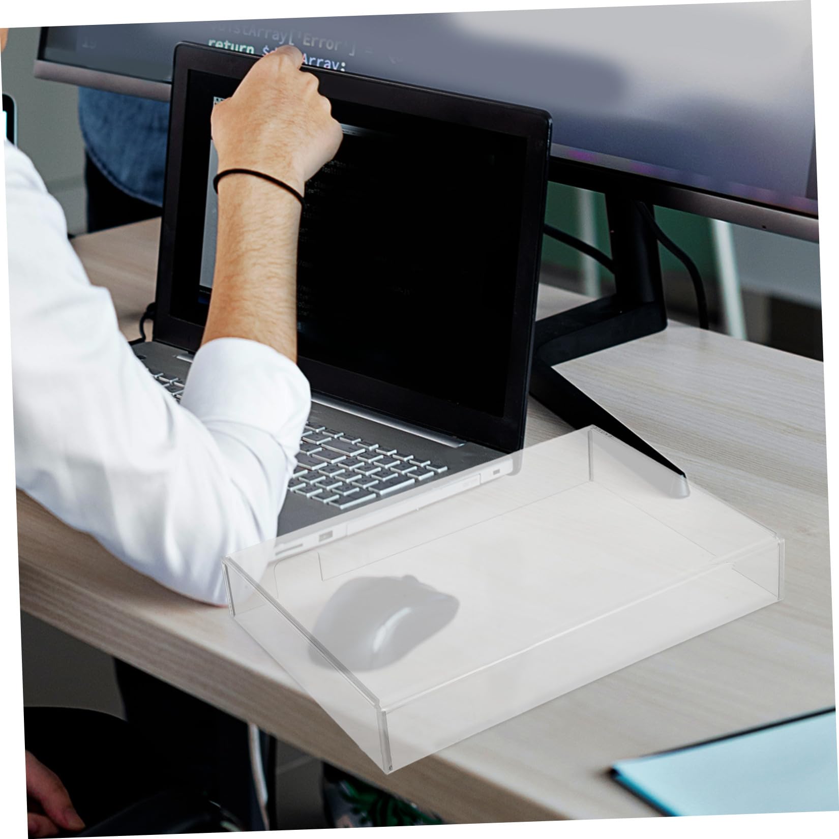 Toddmomy Copertura Protettiva in Acrilico Trasparente Antipolvere per Tastiera Laptop 357X255X48 MM per Studenti e Ufficio