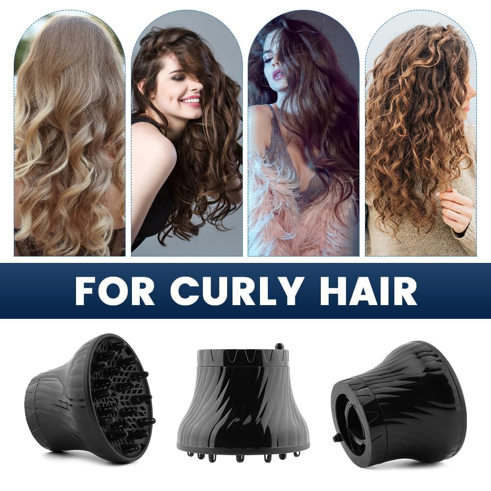 Kresal Collapsible Hair Diffuser for Curly Hair, Universal Hair Diffuser Attachment for Hair Dryer Adjustable from 1.65 inch to 3.14 inch, Blow Hair Dryer Diffuser for Long Thick Natural Wavy Hair - Image 4 thumbnail