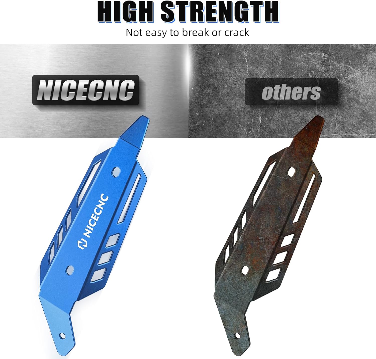 NICECNC Motorcycle Mid Exhaust Shield Compatible with Yamaha Raptor 700/R/SE/Secial 2015-2026, Blue