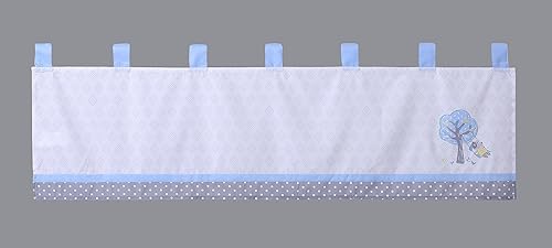 Miniatura 4 de OptimaBaby Juego de ropa de cama para cuna de bebé de 6 piezas, colcha para cuna, falda, sábana bajera, cenefa de ventana, almohada decorativa,