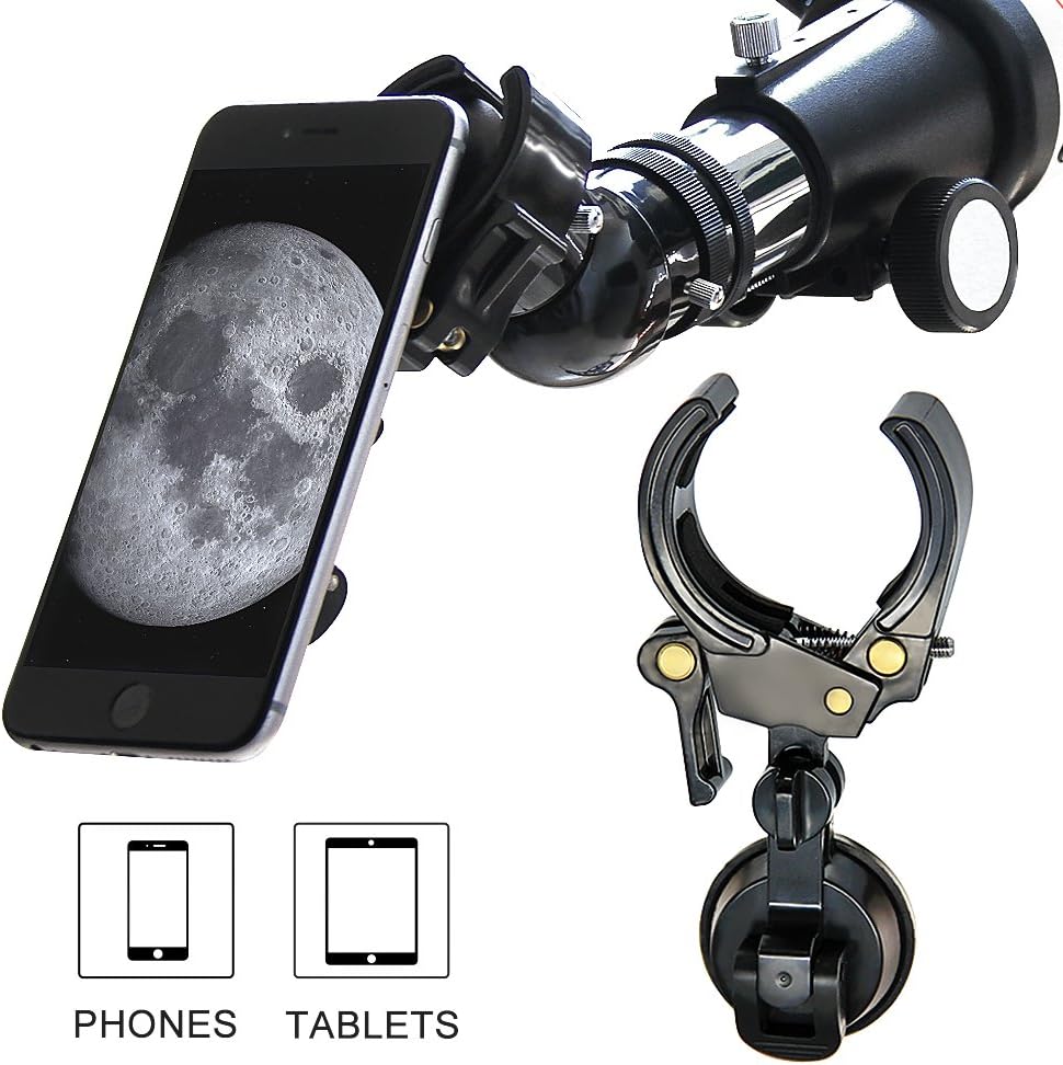 MeeQee Cell Phone and Tablet Adapter Mount, Universal and Protectable- Compatible with Telescope Spotting Scope Binocular Monocular and Microscope - Style1