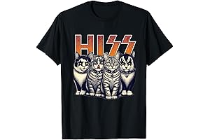 Hiss Funny Cats Kittens Rock Rockin Birthday Gifts Idea T-Shirt
