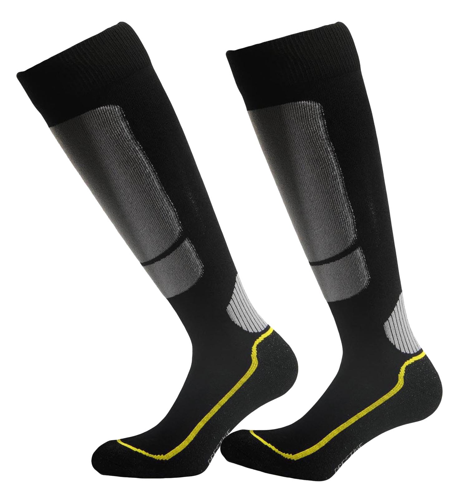 (2 pares) Calcetines largos termorreguladores de fibra de plata X-SILVER, para motociclismo, esquí, snowboard y exterior - 100% Made in (Brescia) Italy