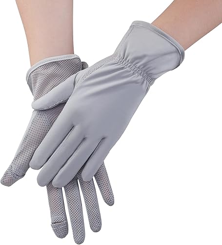 Guantes de protección solar para mujer, M, Gris